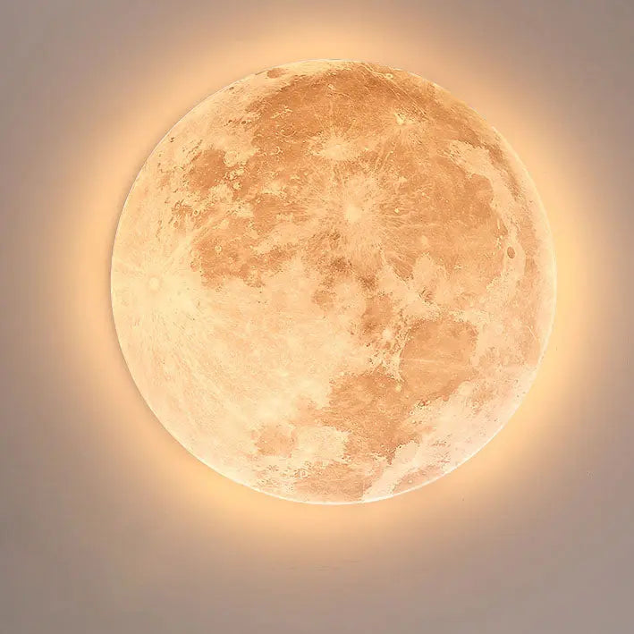 Nordic Minimalist Moon Round PVC LED Flush Mount Ceiling Light Cuvalon