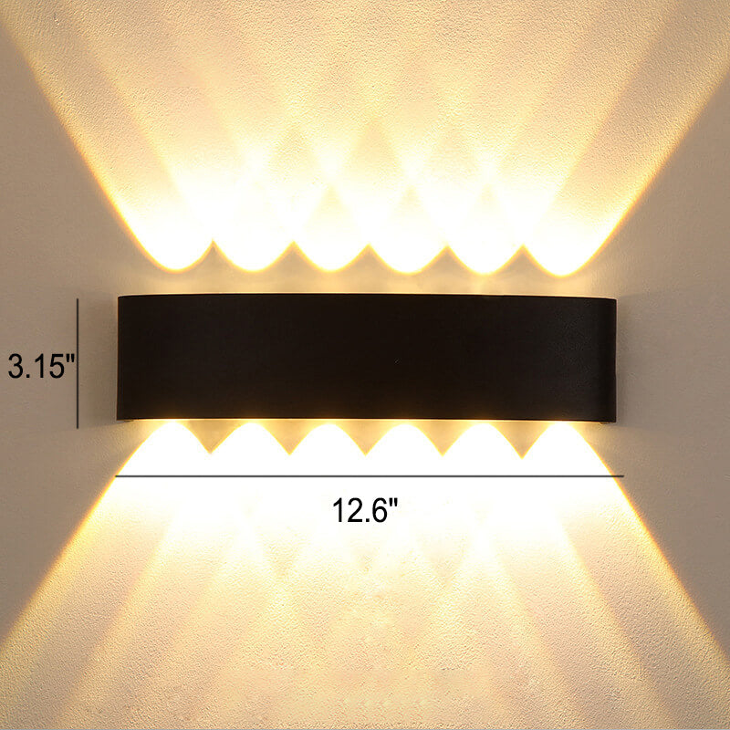Modern Outdoor Arc Up and Down Spotlight LED Outdoor Waterproof Wall Sconce Lamp Cuvalon