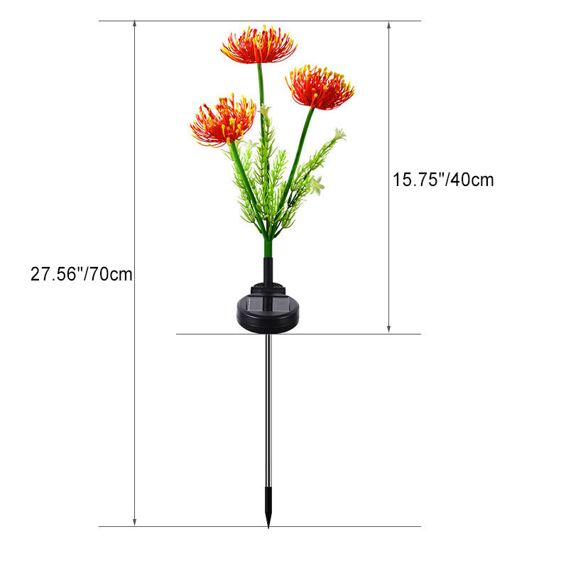 Modern Art Deco Waterproof Solar Plastic Stainless Steel ABS Simulated Flower LED Landscape Light For Garden Cuvalon