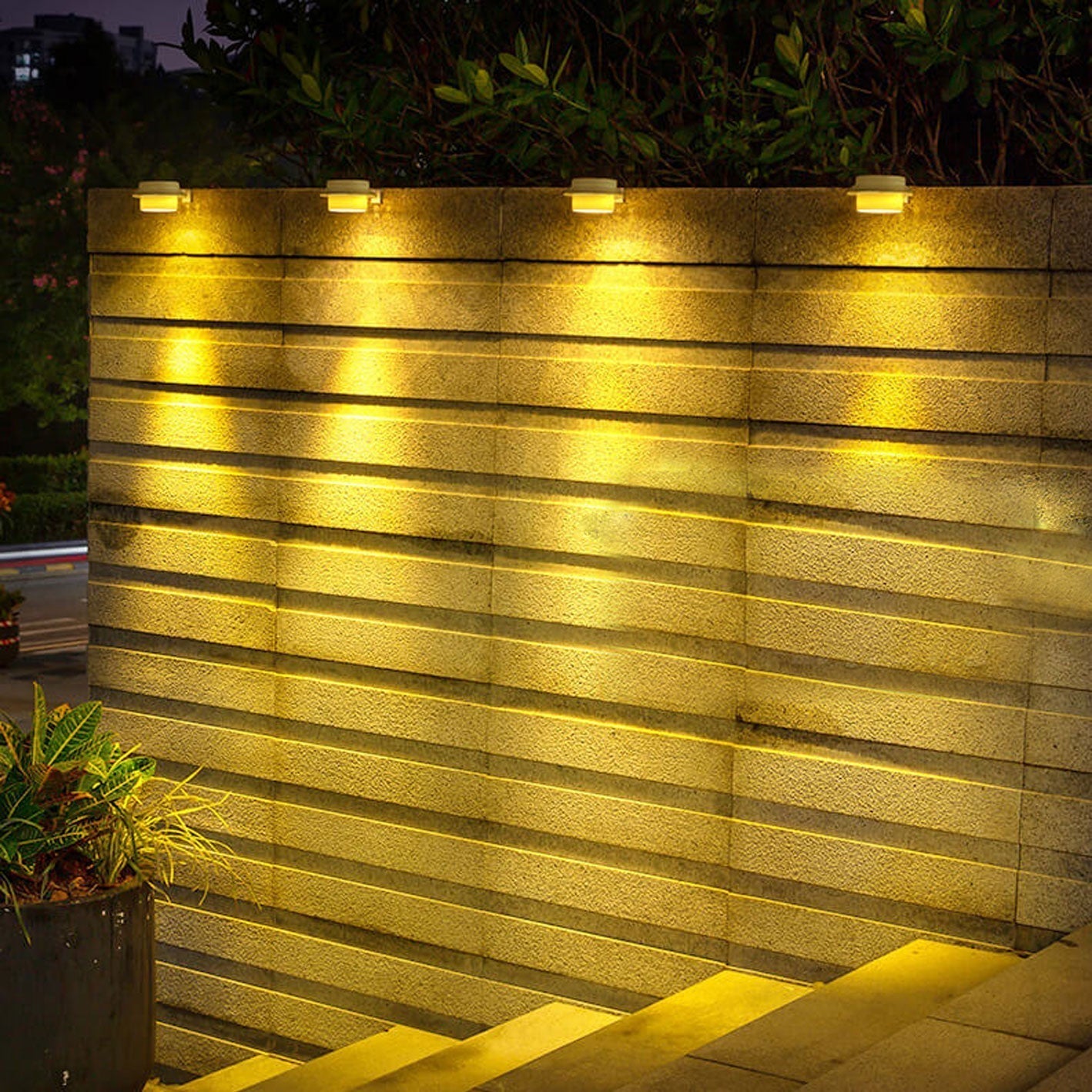 Solar Cylinder LED Outdoor Waterproof Fence Wall Sconce Lamp Cuvalon