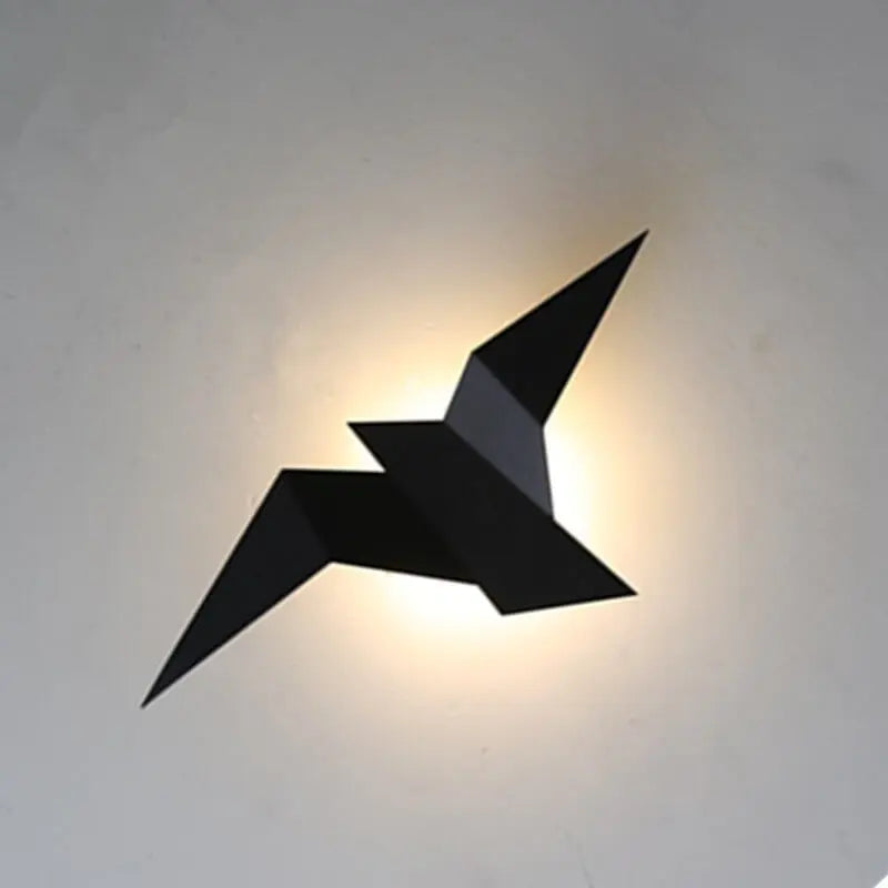 Modern Creative Flying Bird Metal 1-Light LED Wall Sconce Lamps Cuvalon