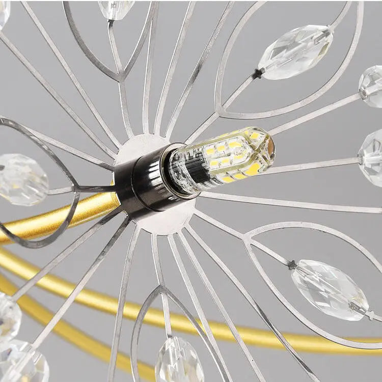 Crystal 13-19 Light Dandelion Shade Chandeliers Cuvalon