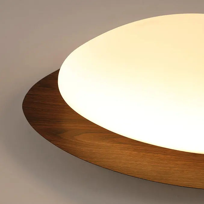 Contemporary Scandinavian Pebble Shape Iron Acrylic LED Flush Mount Ceiling Light For Bedroom Cuvalon