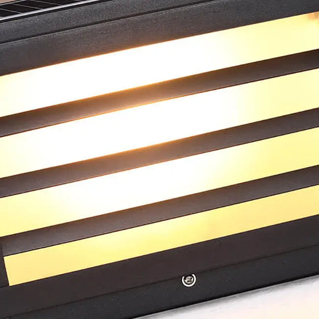 Modern Minimalist Waterproof Solar Square Aluminum PC LED Post Landscape Lighting for Garden Cuvalon
