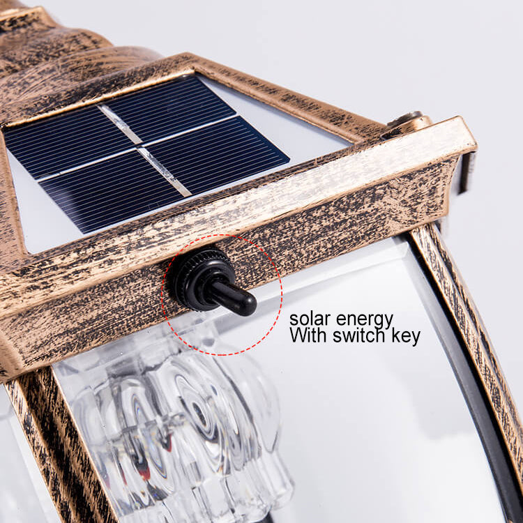 Outdoor Solar Waterproof Aluminum Glass 1-Light Lawn Landscape Light Cuvalon