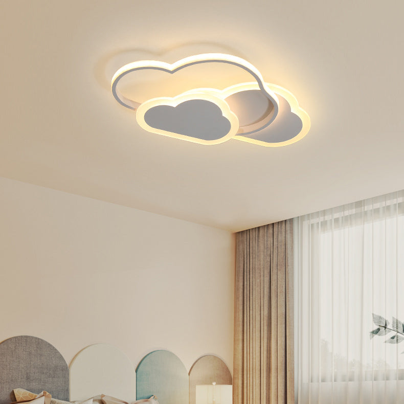 Cartoon Creative Cloud LED Flush Mount Ceiling Light Cuvalon