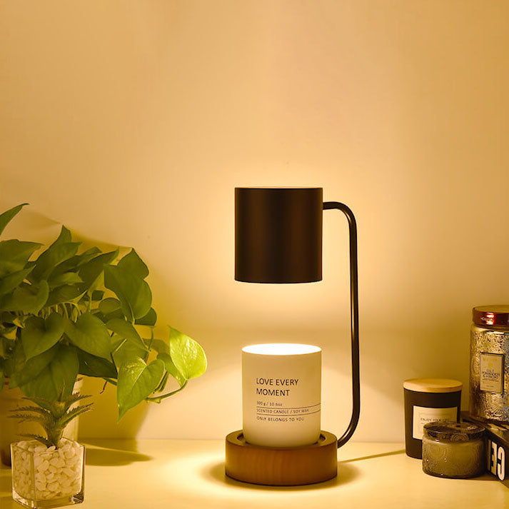 Japanese Minimalist Wood Timing Dimming 1-Light Melting Wax Table Lamp Cuvalon