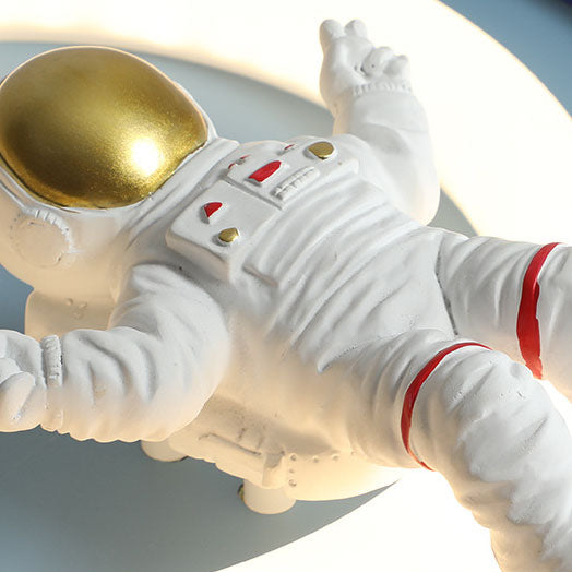 Modern Creative Kids Iron Cartoon Astronaut Rocket LED Flush Mount Ceiling Light Cuvalon