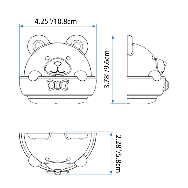 Cartoon ABS Creative Bear LED Night Light Wall Sconce Lamp Cuvalon