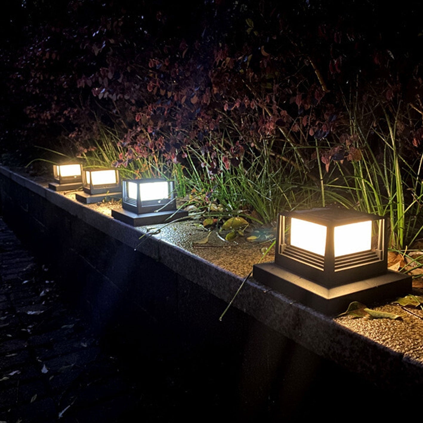 Outdoor Solar Pillar Head Light Square Pillar Head Light Garden Light Cuvalon