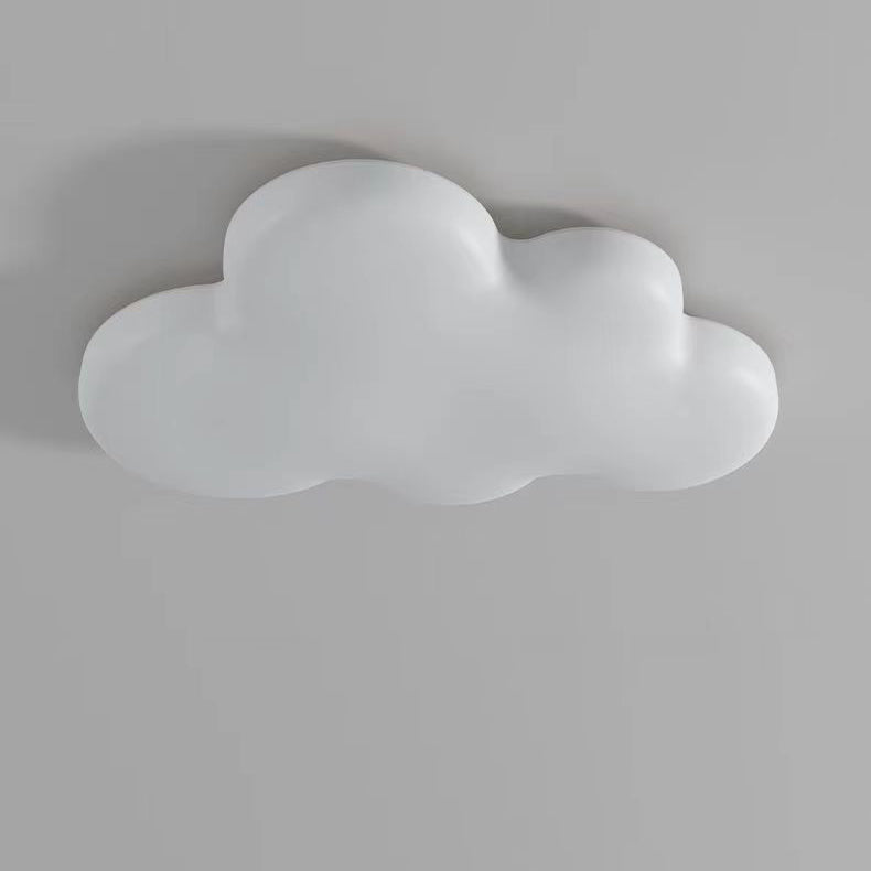 Contemporary Creative Kids Cloud PE LED Flush Mount Ceiling Light For Bedroom Cuvalon