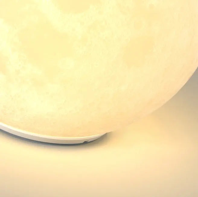 Contemporary Nordic Solar Waterproof PE Resin Round Moon LED Pendant Light For Outdoor Patio Cuvalon