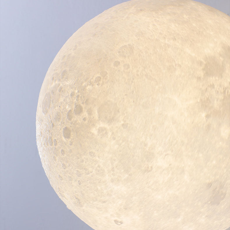 Contemporary Creative 3D Printed Moon Shade Resin Astronaut 1-Light Wall Sconce Lamp For Bedroom Cuvalon