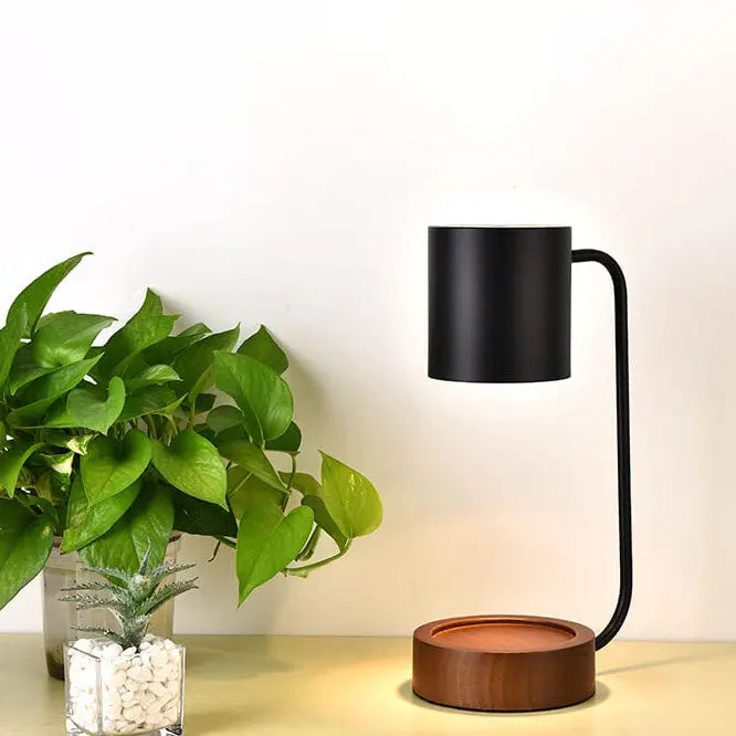 Japanese Minimalist Wood Timing Dimming 1-Light Melting Wax Table Lamp Cuvalon