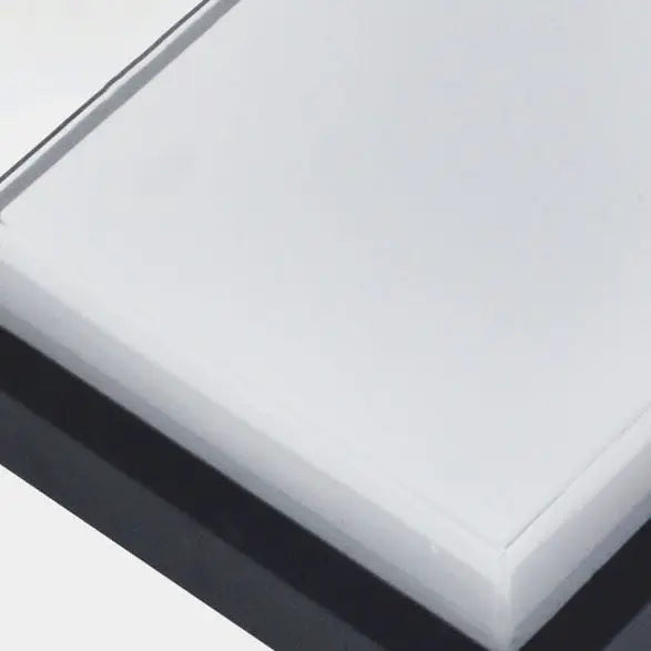 Modern Outdoor Square Aluminum Acrylic Induction LED Flush Mount Ceiling Light Cuvalon