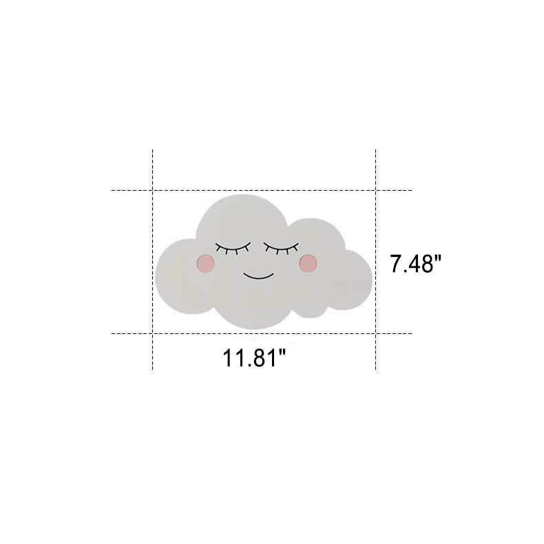Nordic Creative Clouds Iron Emoji LED Kids Wall Sconce Lamp Cuvalon
