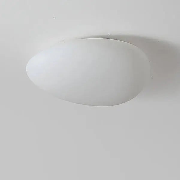 Nordic Minimalist Cobblestone PE Lampshade LED Flush Mount Ceiling Light Cuvalon