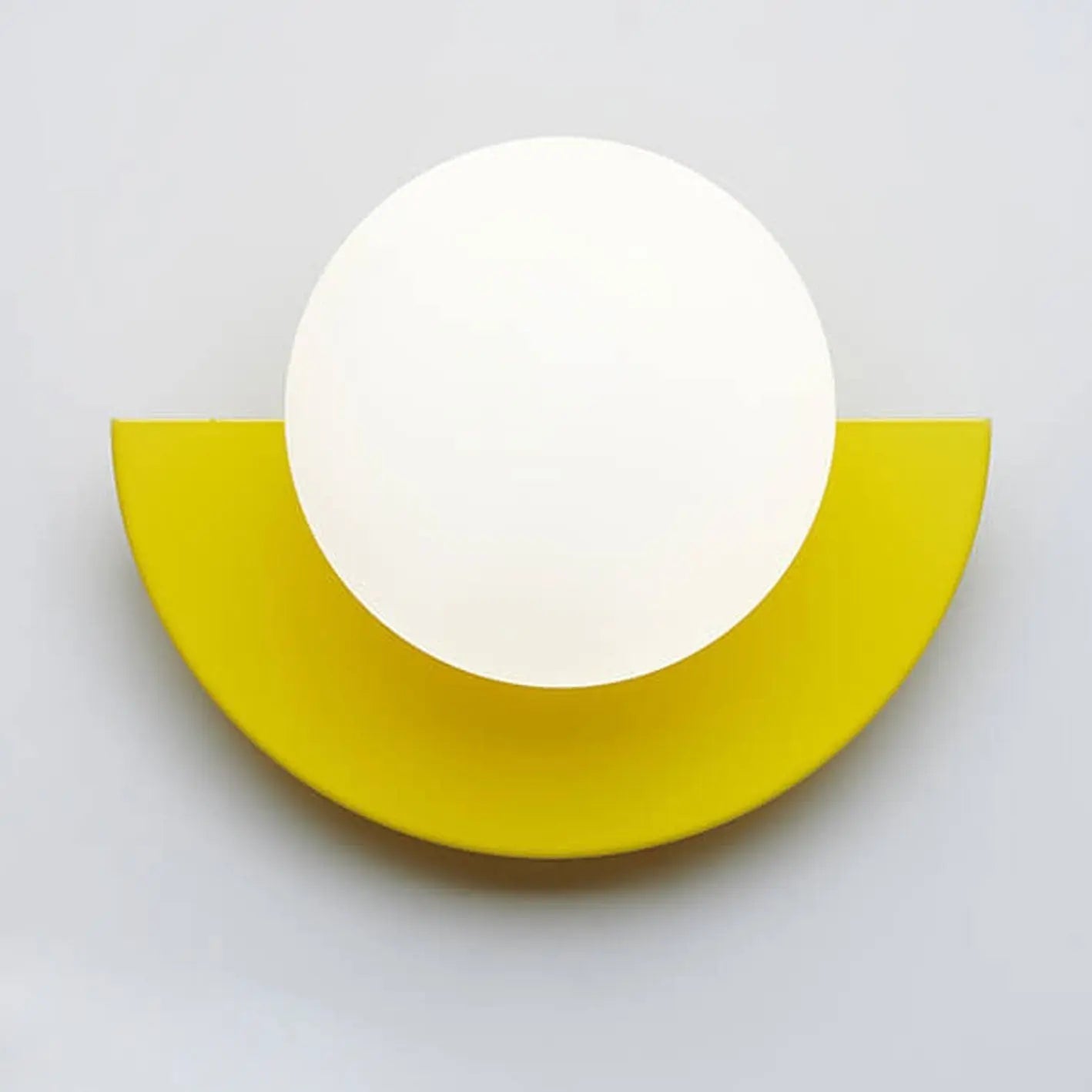 Modern Minimalist Glass Spherical Colorful Semicircle Design 1-Light Wall Sconce Lamp Cuvalon