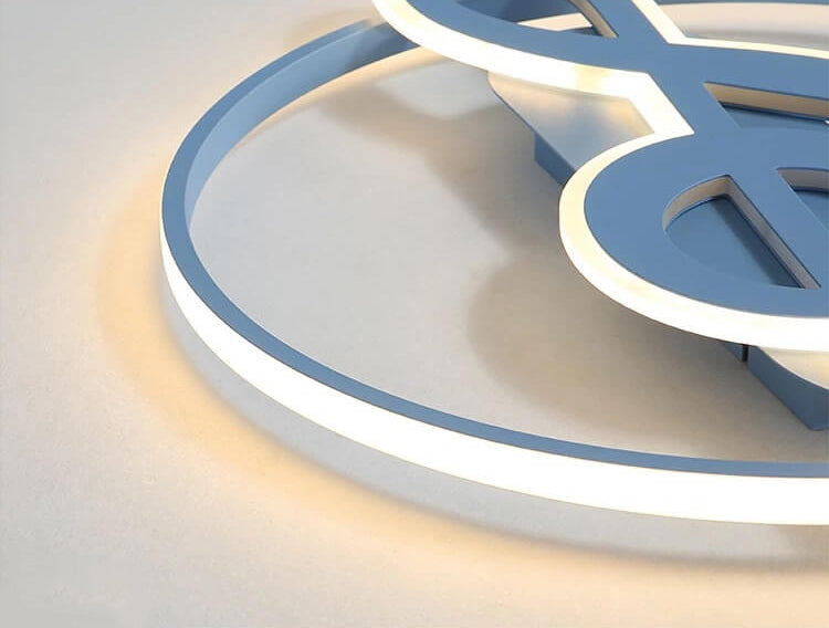 Nordic Creative Music Notes Design LED Flush Mount Ceiling Light Cuvalon