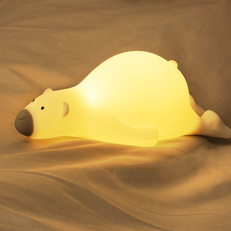 Creative Cartoon Lazy Bear Silicone LED Night Light Table Lamp Cuvalon