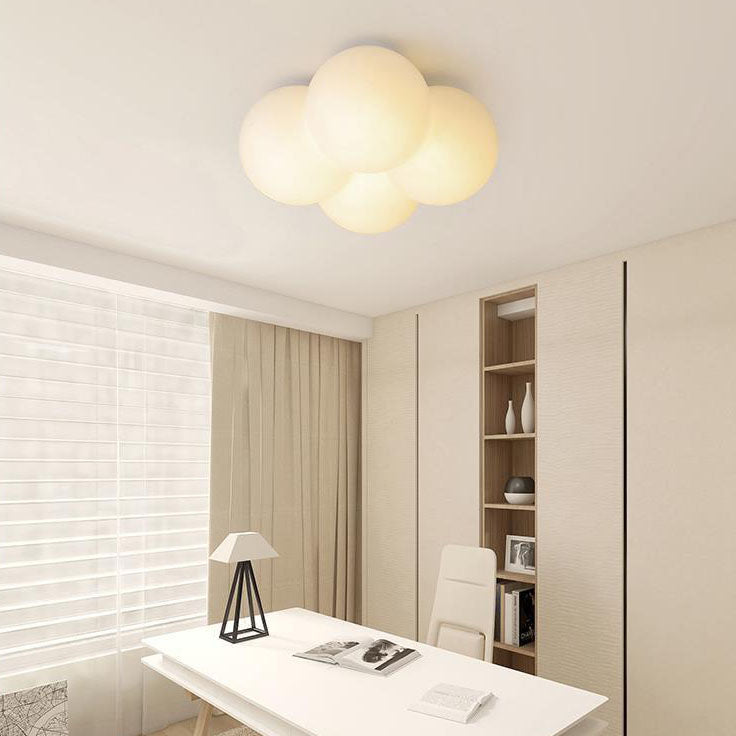 Modern Minimalist Flower Bubble LED Kids Flush Mount Ceiling Light Cuvalon