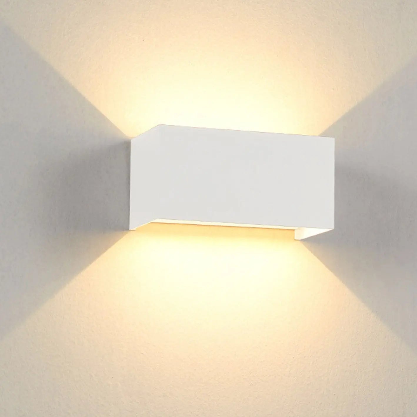 Modern Outdoor Waterproof Rectangular LED Up and Down Illuminated Outdoor Wall Sconce Lamp Cuvalon