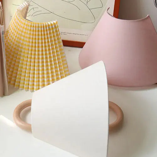 Modern Original Solid Wood Pleated Semi-Circle 1-Light Wall Sconce Lamp Cuvalon