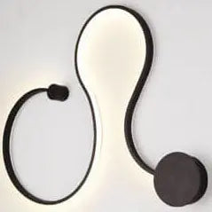 Modern Long Aluminum Snake Shaped 1-Light Curved LED Wall Sconce Lamp Cuvalon