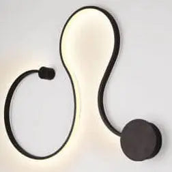 Modern Long Aluminum Snake Shaped 1-Light Curved LED Wall Sconce Lamp Cuvalon