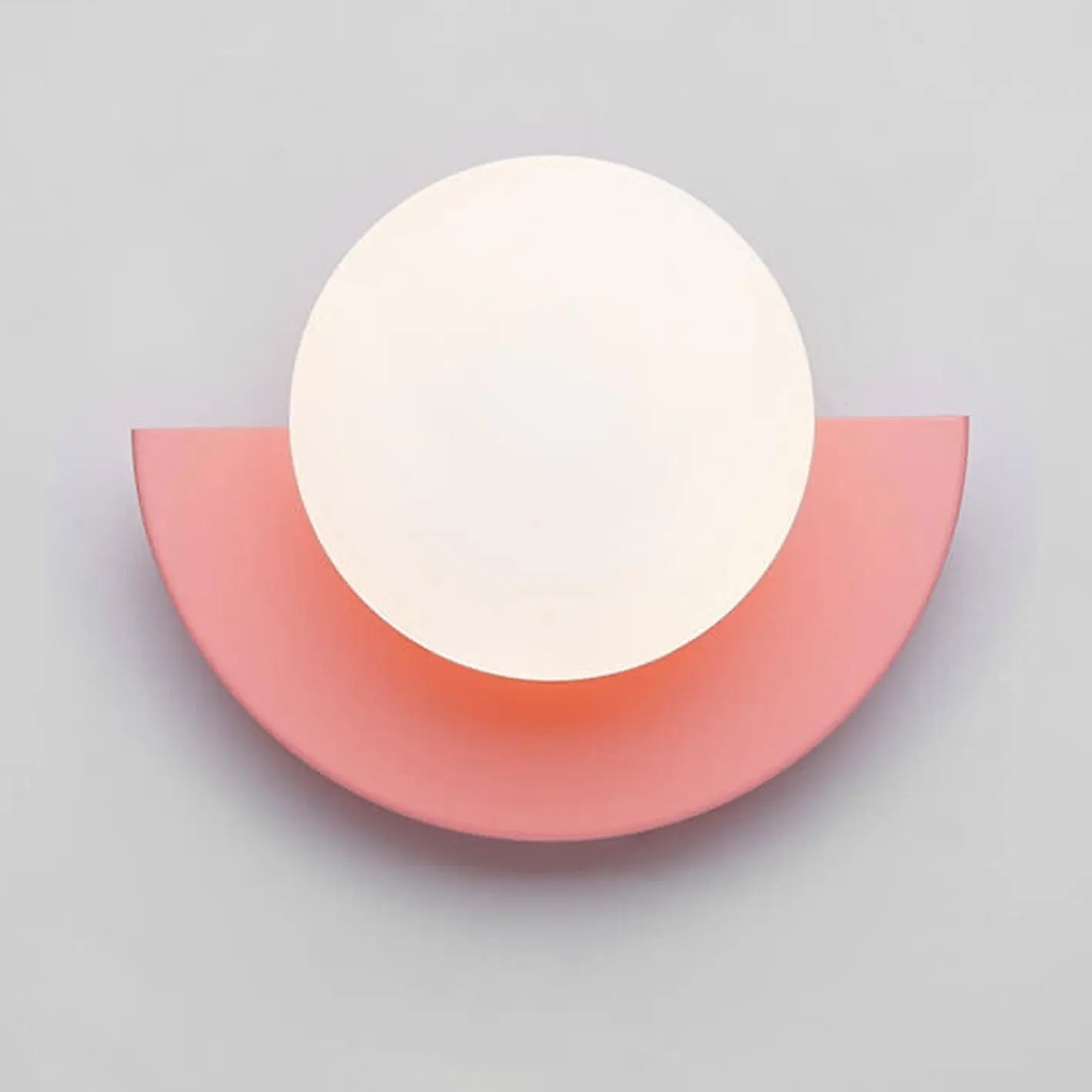 Modern Minimalist Glass Spherical Colorful Semicircle Design 1-Light Wall Sconce Lamp Cuvalon