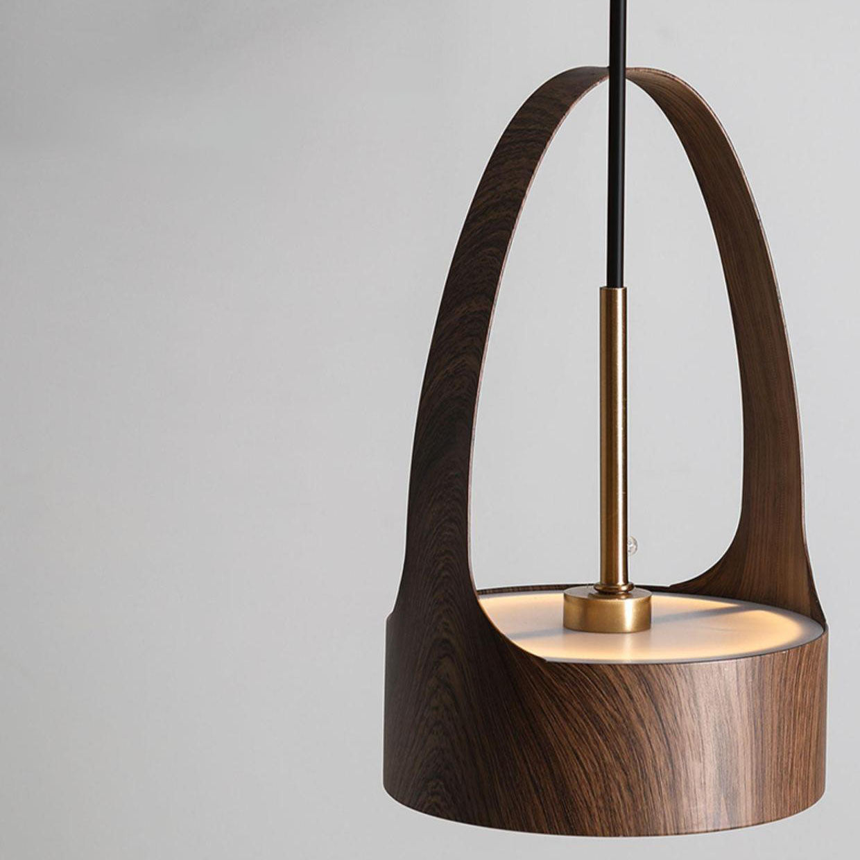Contemporary Scandinavian Round Iron Acrylic LED Pendant Light For Bedroom Cuvalon