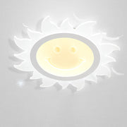 Creative Cartoon Smiley Sun LED Flush Mount Ceiling Light Cuvalon