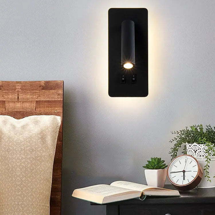Nordic Minimalist Square Spotlight Rotatable LED Reading Wall Sconce Lamp Cuvalon