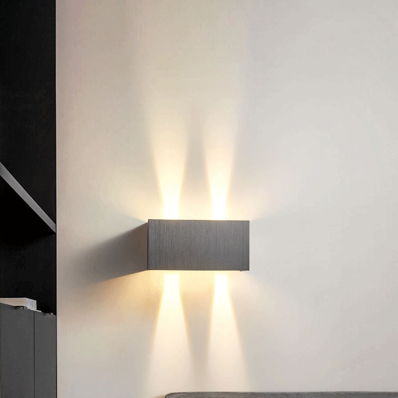 Nordic Minimalist Aluminum Square Flat Adjustable Beam LED Reading Wall Sconce Lamp Cuvalon
