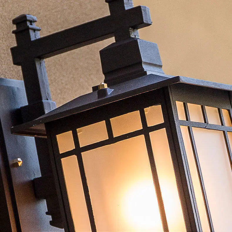Modern Waterproof Solar Aluminum Chinese Pavilion Shape 1-Light Wall Sconce Lamp Cuvalon