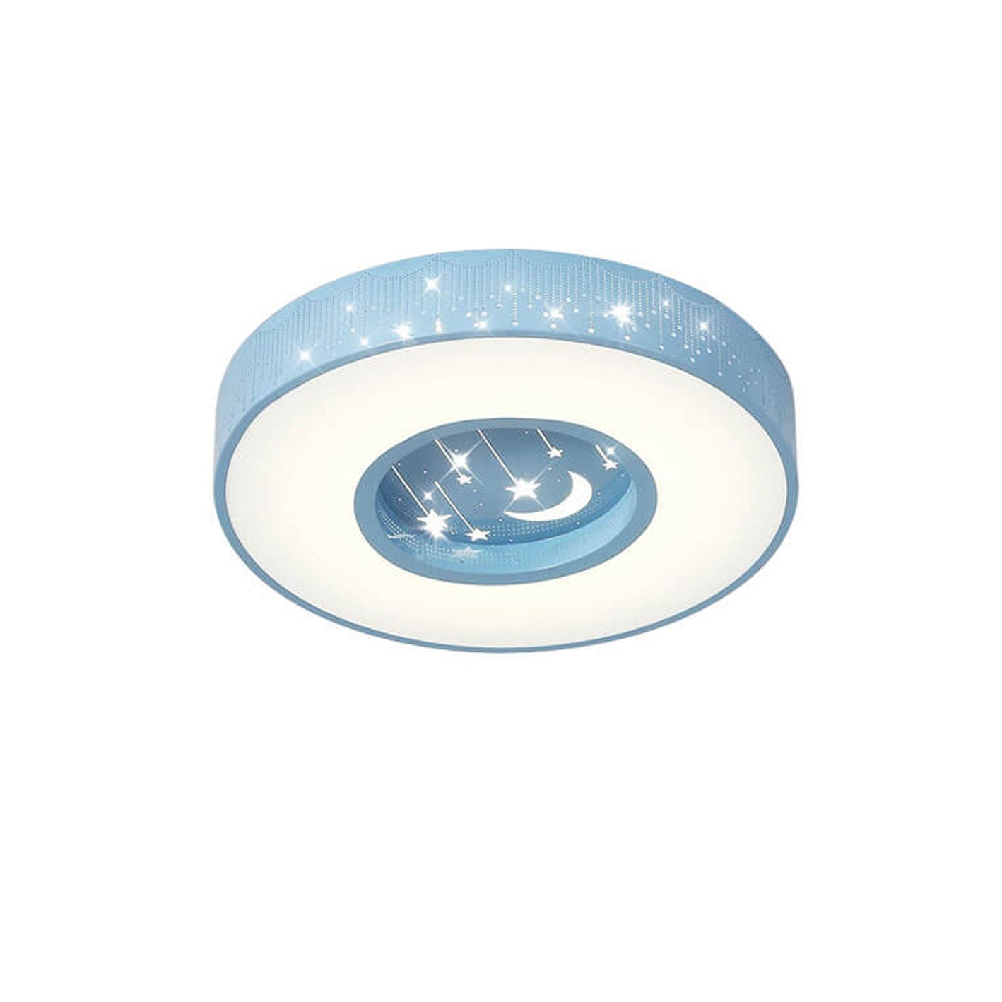 Modern Minimalist Starry Sky Round Children's LED Flush Mount Ceiling Light Cuvalon