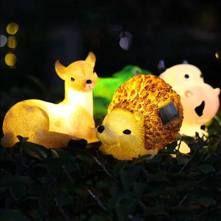 Resin Solar Creative Animal Shape Waterproof LED Garden Lawn Landscape Light Cuvalon