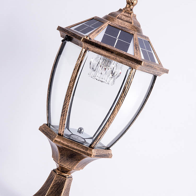 Outdoor Solar Waterproof Aluminum Glass 1-Light Lawn Landscape Light Cuvalon