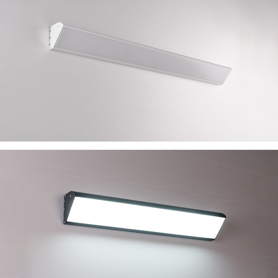 Contemporary Industrial Rectangular Aluminum PC Waterproof LED Wall Sconce Lamp For Outdoor Patio Cuvalon