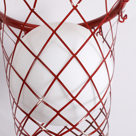 Modern Art Deco Kids Iron Glass Basketball Hoop 1-Light Wall Sconce Lamp For Bedroom Cuvalon