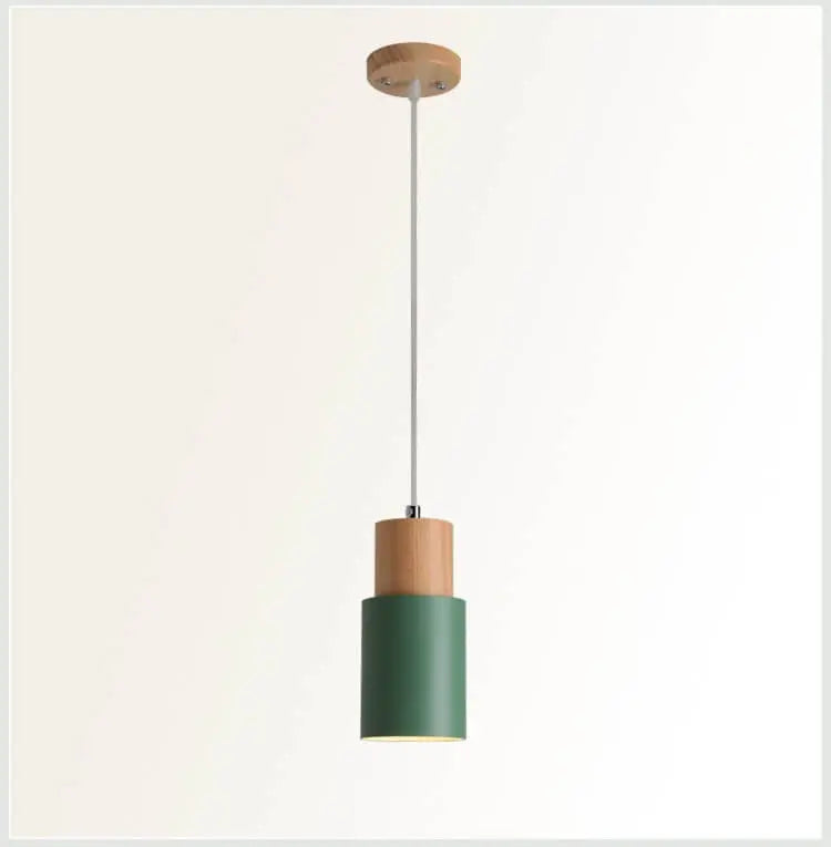Nordic Macaron Cylinder Aluminum 1-Light Single LED Pendant Light Cuvalon