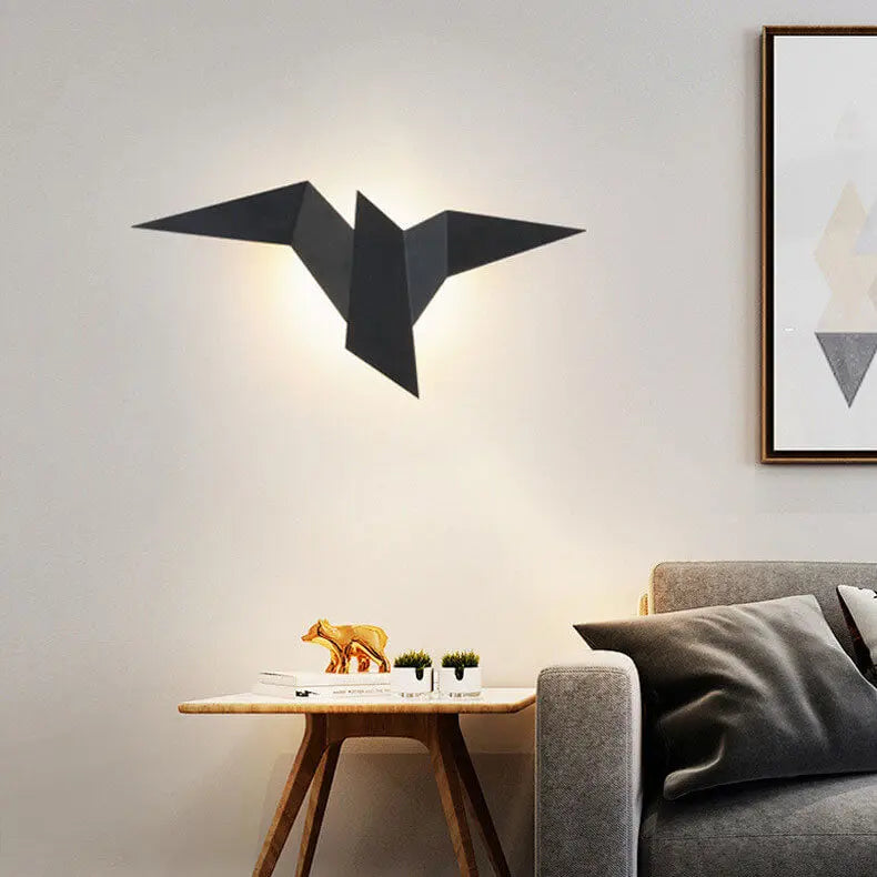 Modern Creative Flying Bird Metal 1-Light LED Wall Sconce Lamps Cuvalon