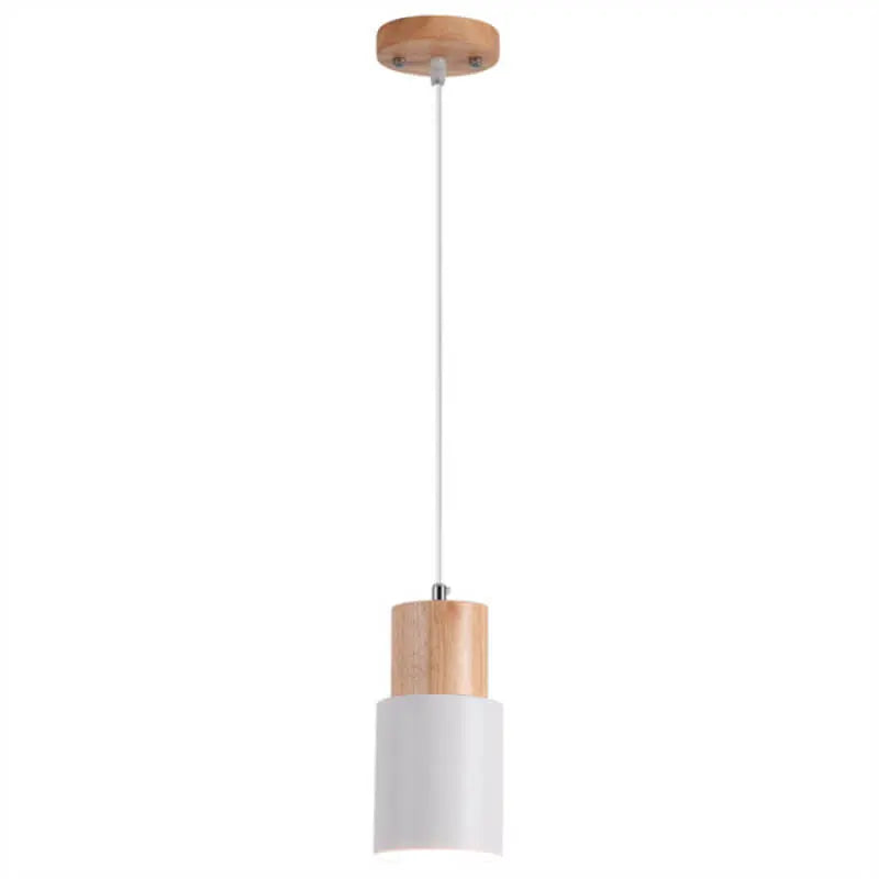 Nordic Macaron Cylinder Aluminum 1-Light Single LED Pendant Light Cuvalon