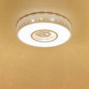 Modern Minimalist Starry Sky Round Children's LED Flush Mount Ceiling Light Cuvalon