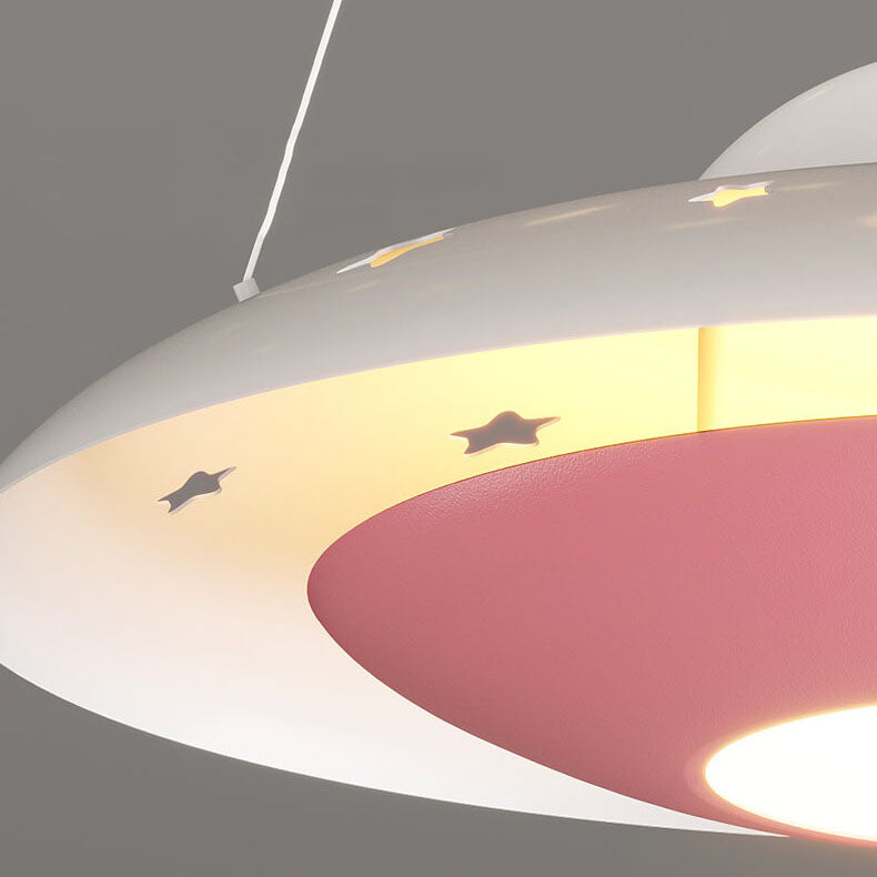 Modern Creative Flying Saucer Space Astronaut Children LED Chandelier Cuvalon