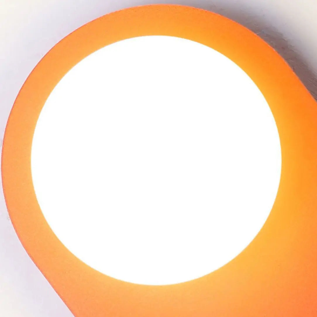 Nordic Minimalist Glass Orange Ring Base 1-Light Wall Sconce Lamp Cuvalon