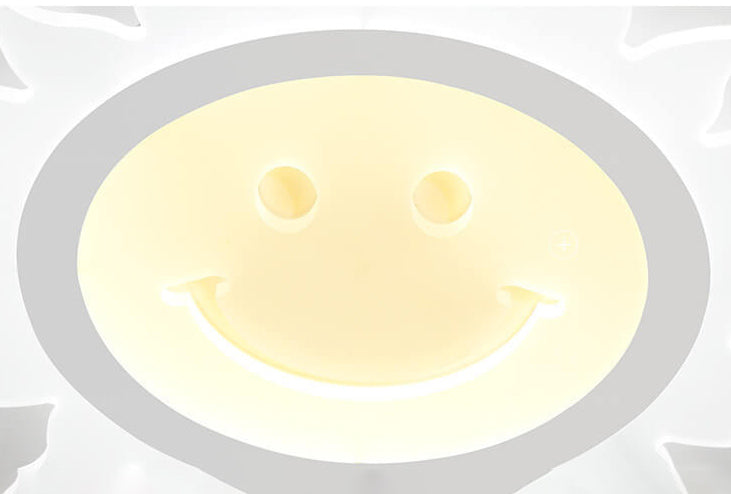 Creative Cartoon Smiley Sun LED Flush Mount Ceiling Light Cuvalon