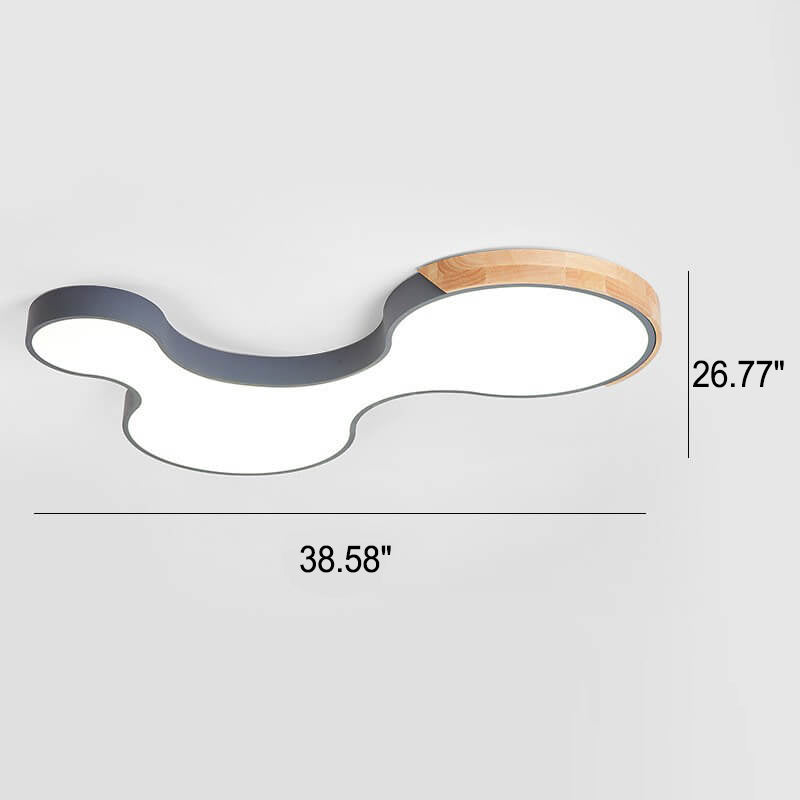 Nordic Macaron Shaped Block Clouds LED Flush Mount Ceiling Light Cuvalon