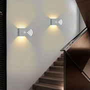 Modern Simple Square LED Body Sensor Wall Sconce Lamp Cuvalon