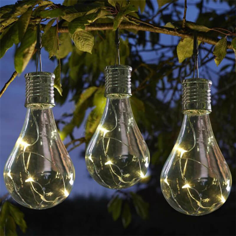 Creative Color Bulbs Plastic Solar LED Outdoor Hanging Light Cuvalon